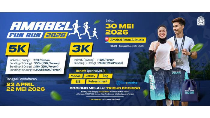 Lari Santai, Foto Estetik, & Party Bareng DJ: Amabel Fun Run 2026 Siap Guncang Salatiga
